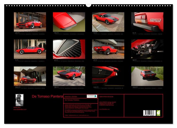 Produktbild: De Tomaso Pantera (Wandkalender 2026 DIN A2 quer), CALVENDO Monatskalender