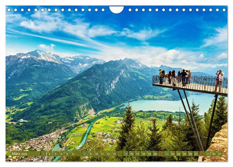 Produktbild: Berner Oberland - Ausflugsziele (Wandkalender 2026 DIN A4 quer), CALVENDO Monatskalender