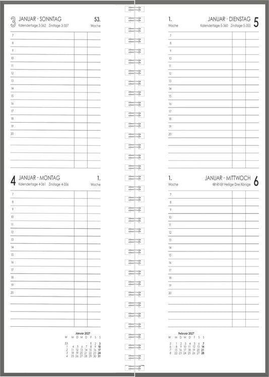 Produktbild: Tagevormerkbuch 2T/1S 2027
