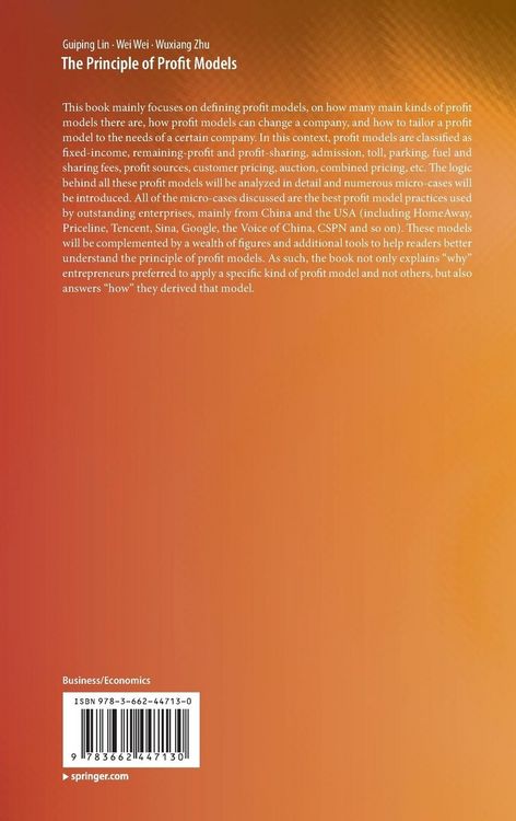Produktbild: The Principle of Profit Models