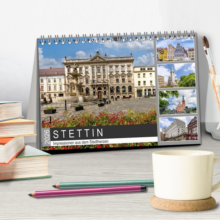 Produktbild: STETTIN Impressionen aus dem Stadtherzen (Tischkalender 2026 DIN A5 quer), CALVENDO Monatskalender