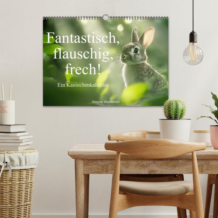 Produktbild: Fantastisch, flauschig, frech! - Ein Kaninchenkalender (Wandkalender 2026 DIN A3 quer), CALVENDO Monatskalender