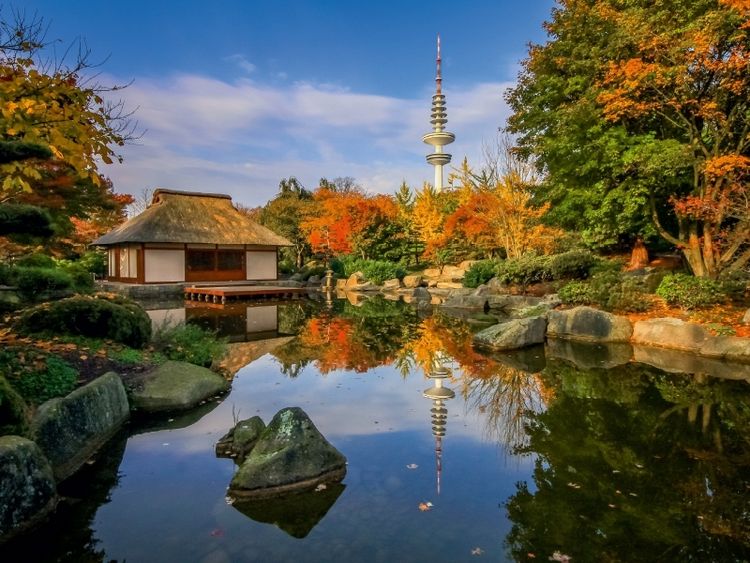 Produktbild: Herbstliches Teehaus in Planten un Bloomen (Puzzle)