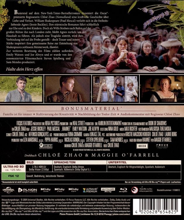 Produktbild: Hamnet (4K Ultra HD) (+ Blu-ray)