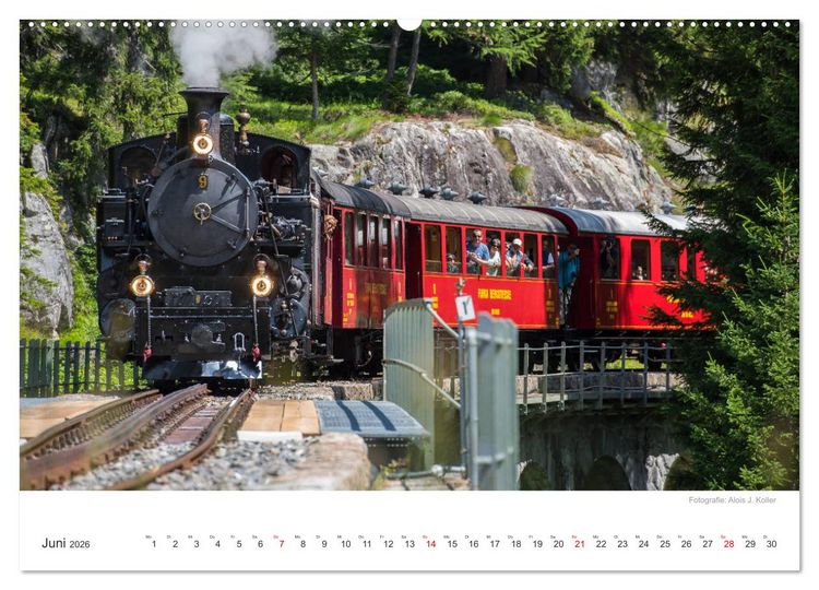 Produktbild: Dampfbahn Furka 2026 (hochwertiger Premium Wandkalender 2026 DIN A2 quer), Kunstdruck in Hochglanz