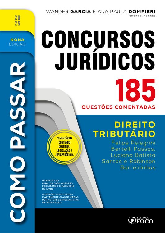 Produktbild: Como Passar em Concursos Jur&iacute;dicos - 9&ordf; Ed - 2025