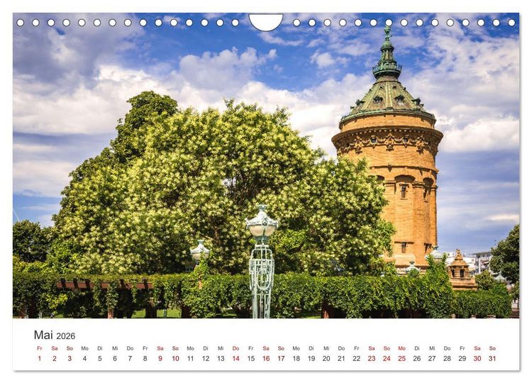 Produktbild: Der Mannheimer Wasserturm (Wandkalender 2026 DIN A4 quer), CALVENDO Monatskalender