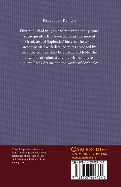Produktbild: The Electra of Sophocles