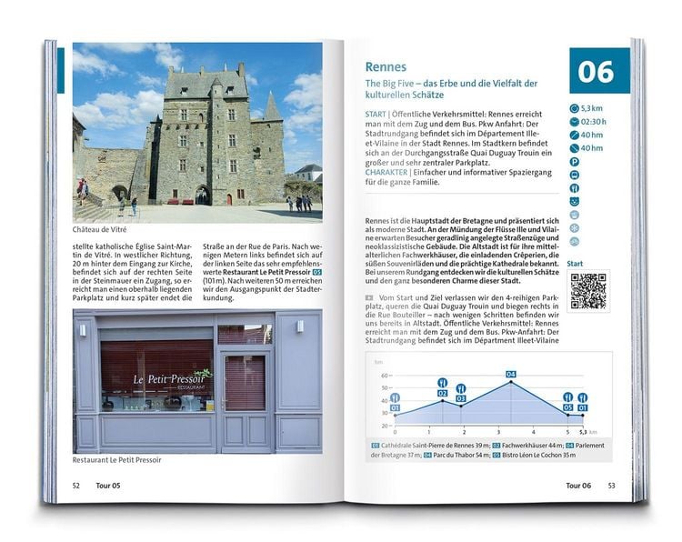 Produktbild: KOMPASS Wanderf&uuml;hrer Bretagne, vom Mont-Saint-Michel bis Saint-Nazaire, 55 Touren mit Extra-Tourenkarte