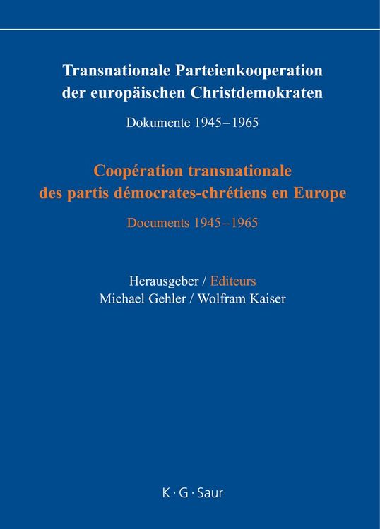 Produktbild: Transnationale Parteienkooperation der europ&auml;ischen Christdemokraten
