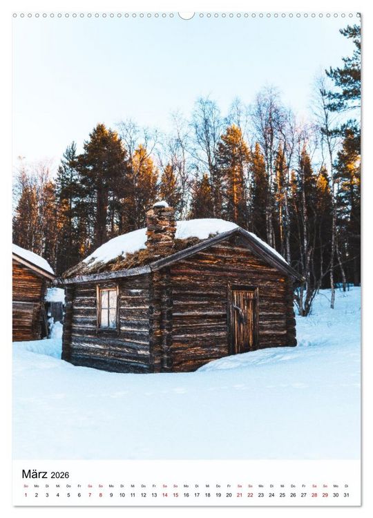 Produktbild: Finnland - Winter Wunderland (Wandkalender 2026 DIN A2 hoch), CALVENDO Monatskalender