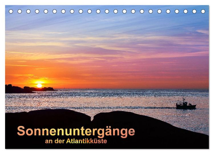 Produktbild: Sonnenunterg&auml;nge an der Atlantikk&uuml;ste (Tischkalender 2026 DIN A5 quer), CALVENDO Monatskalender