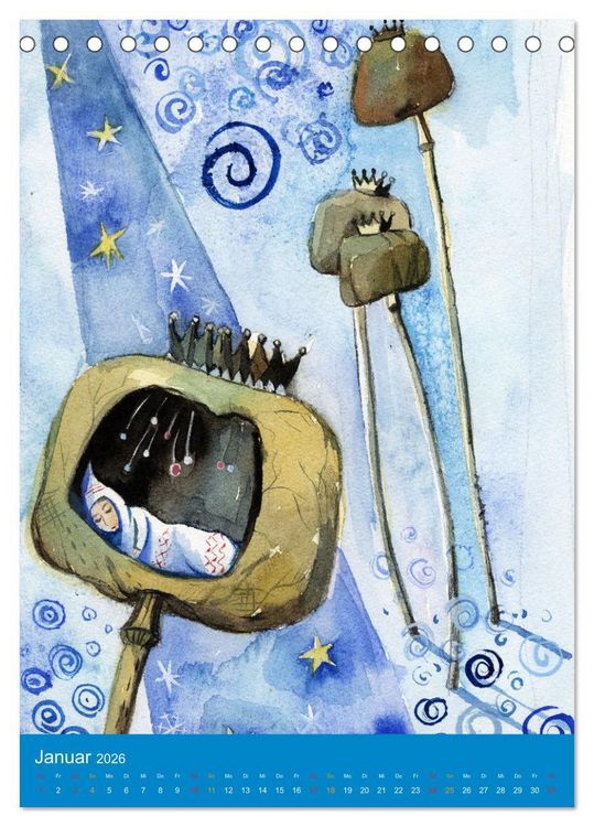 Produktbild: Im Elfenreich- Zauber und Magie der Elfen in sch&ouml;nen Aquarellen (Tischkalender 2026 DIN A5 hoch), CALVENDO Monatskalender