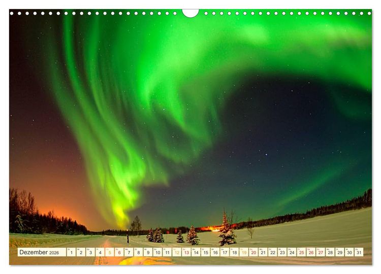 Produktbild: Sternenhimmel im magischen Licht - Polarlicht und Milchstra&szlig;e (Wandkalender 2026 DIN A3 quer), CALVENDO Monatskalender