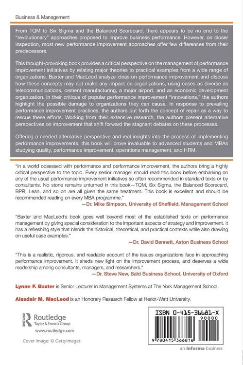 Produktbild: Managing Performance Improvement