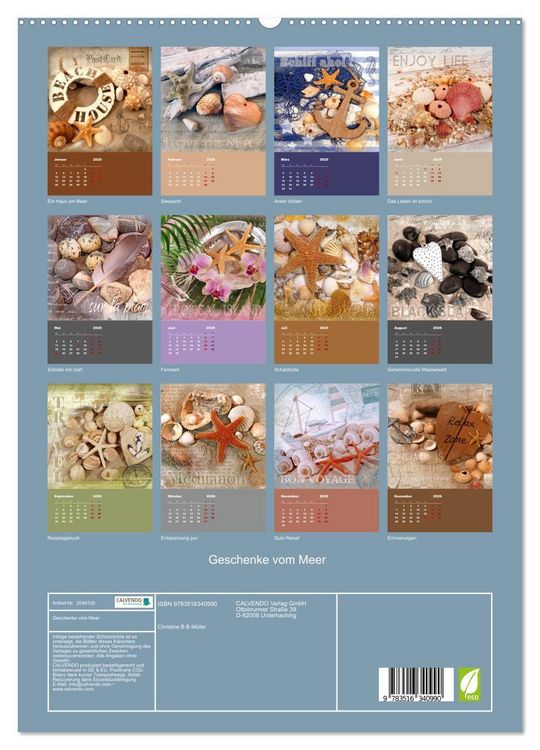 Produktbild: Geschenke vom Meer (hochwertiger Premium Wandkalender 2026 DIN A2 hoch), Kunstdruck in Hochglanz
