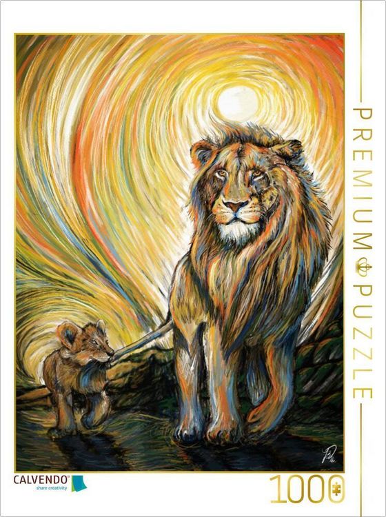 Produktbild: CALVENDO Puzzle L&ouml;wenmut | 1000 Teile Lege-Gr&ouml;&szlig;e 64x48cm Foto-Puzzle f&uuml;r gl&uuml;ckliche Stunden