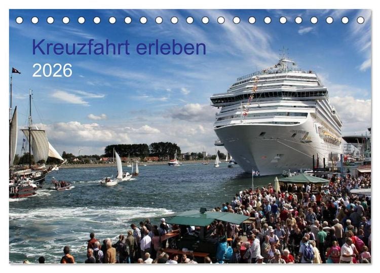 Produktbild: Kreuzfahrt erleben (Tischkalender 2026 DIN A5 quer), CALVENDO Monatskalender