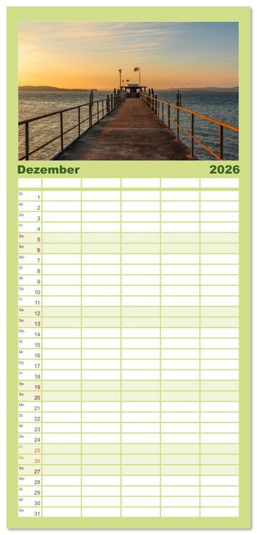 Produktbild: Familienplaner 2026 - Kanton Thurgau mit 5 Spalten (Wandkalender, 21 x 45 cm) CALVENDO