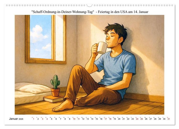 Produktbild: Kalender der kuriosen Feiertage (hochwertiger Premium Wandkalender 2026 DIN A2 quer), Kunstdruck in Hochglanz