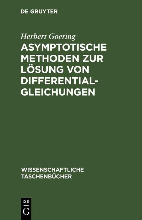 Produktbild: Asymptotische Methoden zur L&ouml;sung von Differentialgleichungen