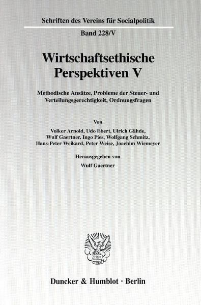 Produktbild: Wirtschaftsethische Perspektiven V.