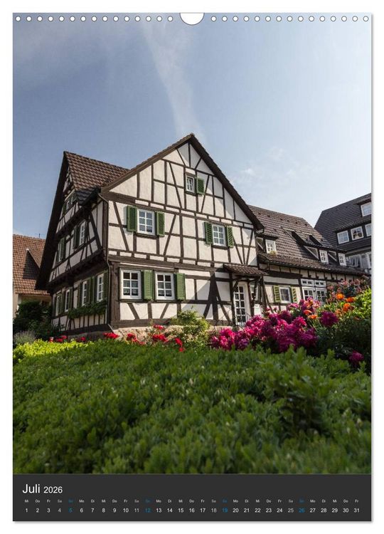 Produktbild: Str&uuml;mpfelbach - Fachwerkh&auml;user (Wandkalender 2026 DIN A3 hoch), CALVENDO Monatskalender