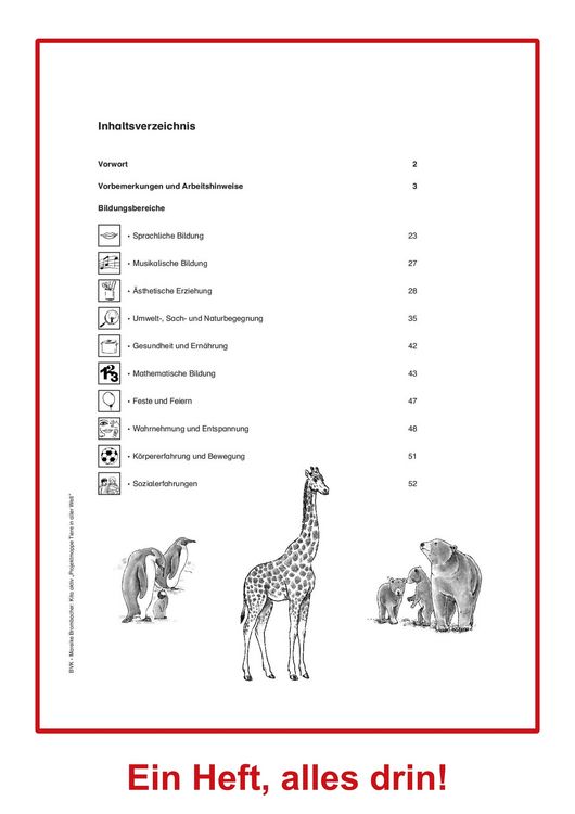 Produktbild: Kita aktiv Projektmappe Tiere in aller Welt