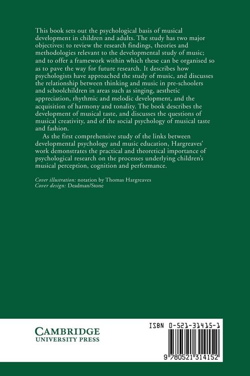 Produktbild: The Developmental Psychology of Music