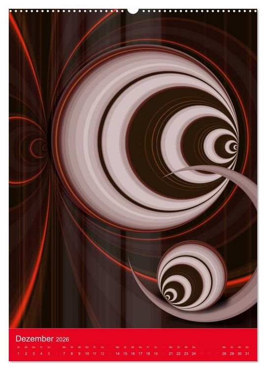 Produktbild: Digitale Kunst - rund und bunt (Wandkalender 2026 DIN A2 hoch), CALVENDO Monatskalender