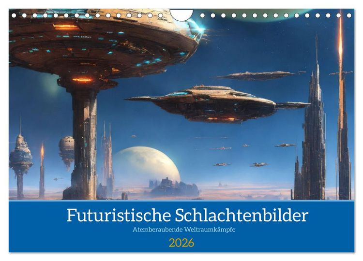 Produktbild: Futuristische Weltraumschlachten (Wandkalender 2026 DIN A4 quer), CALVENDO Monatskalender