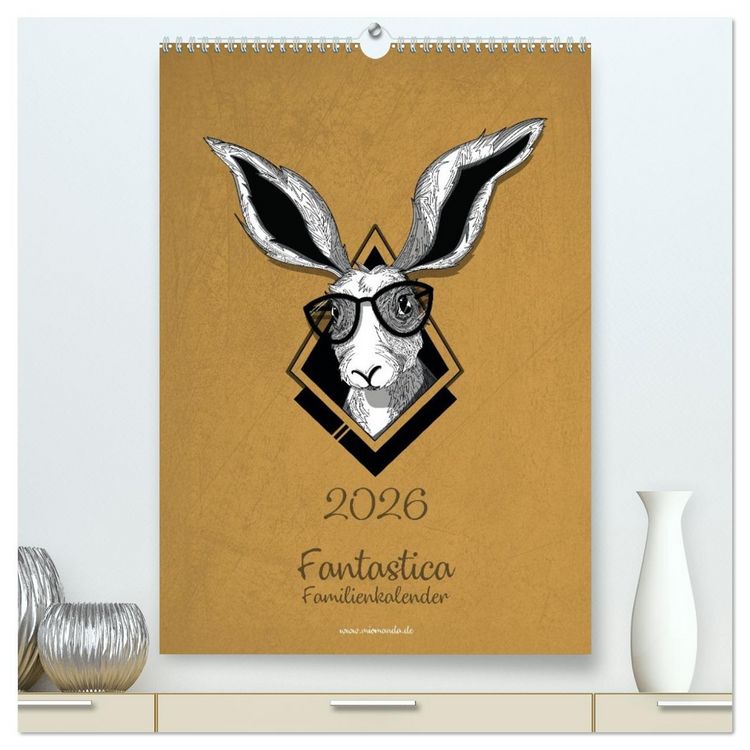 Produktbild: Fantastica Familienkalender miomanda (hochwertiger Premium Wandkalender 2026 DIN A2 hoch), Kunstdruck in Hochglanz