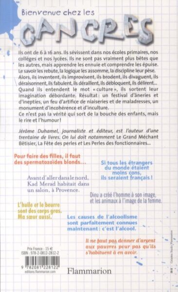 Produktbild: Bienvenue chez les cancres