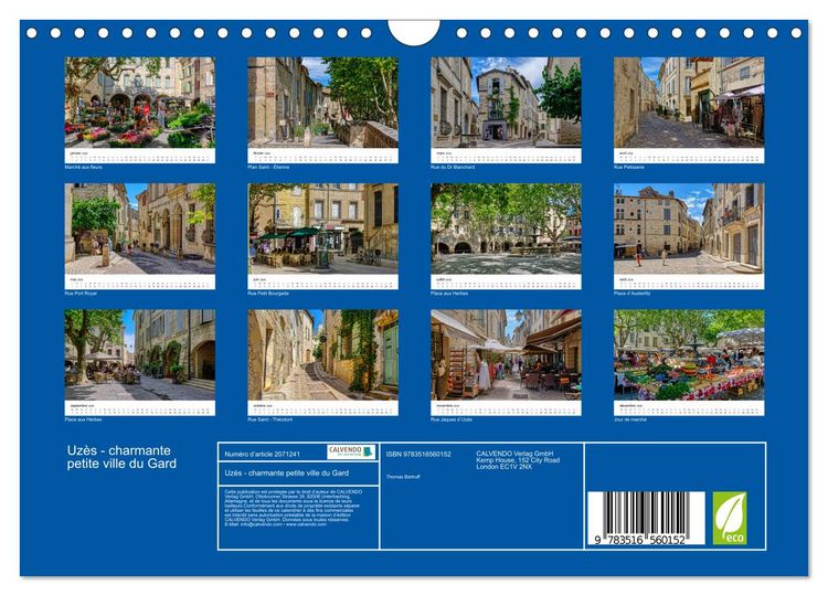 Produktbild: Uz&egrave;s - charmante petite ville du Gard (Calendrier mural 2026 DIN A4 vertical), CALVENDO calendrier mensuel
