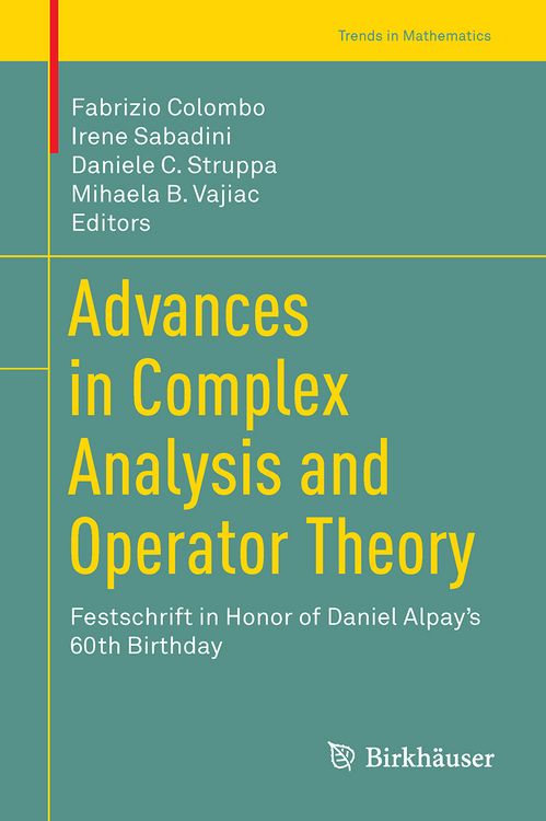 Produktbild: Advances in Complex Analysis and Operator Theory