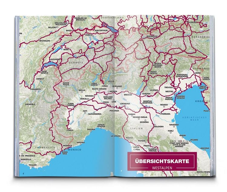 Produktbild: KOMPASS Radfernwege quer durch die Alpen