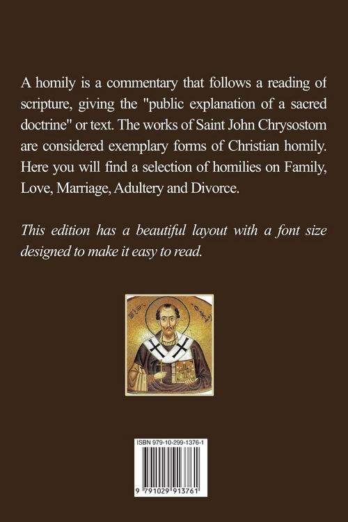 Produktbild: Selected Homilies on Family, Love, Marriage, Adultery and Divorce