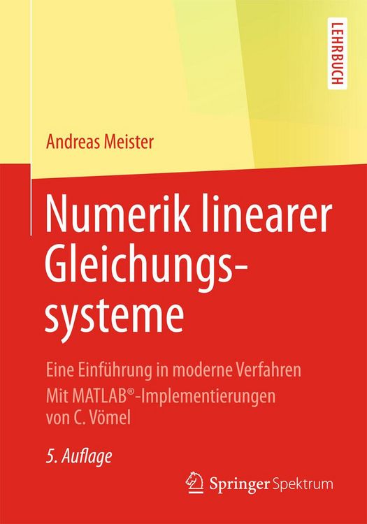 Produktbild: Numerik linearer Gleichungssysteme
