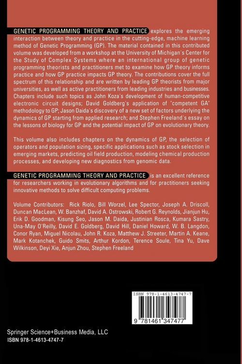 Produktbild: Genetic Programming Theory and Practice