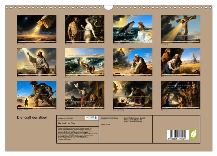 Produktbild: Die Kraft der Bibel (Wandkalender 2027 DIN A3 quer), CALVENDO Monatskalender