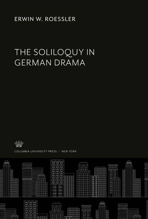 Produktbild: The Soliloquy in German Drama