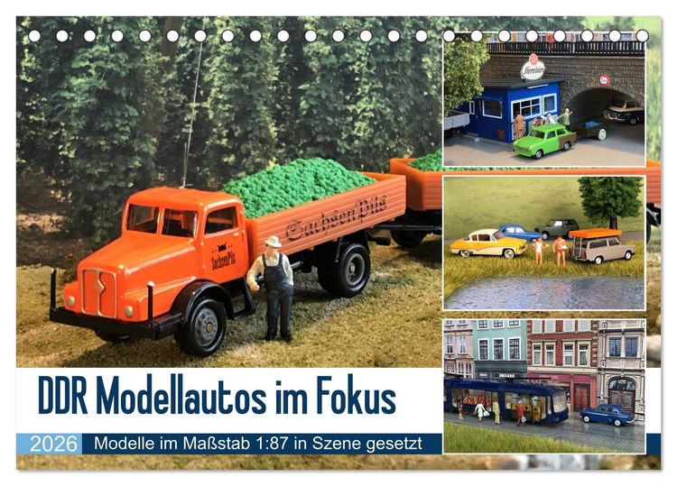 Produktbild: DDR Modellautos im Fokus (Tischkalender 2026 DIN A5 quer), CALVENDO Monatskalender