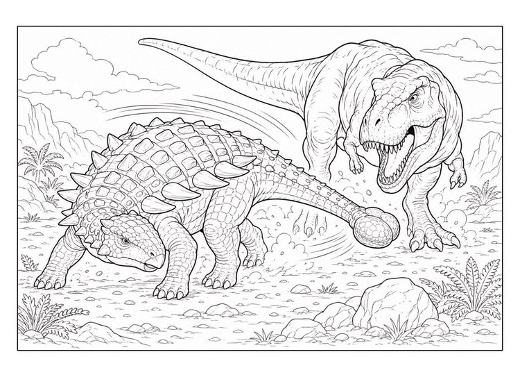 Produktbild: Dinosaurier Malbuch f&uuml;r Kinder von 6-10 Jahren mit 70 starken Ausmalmotiven