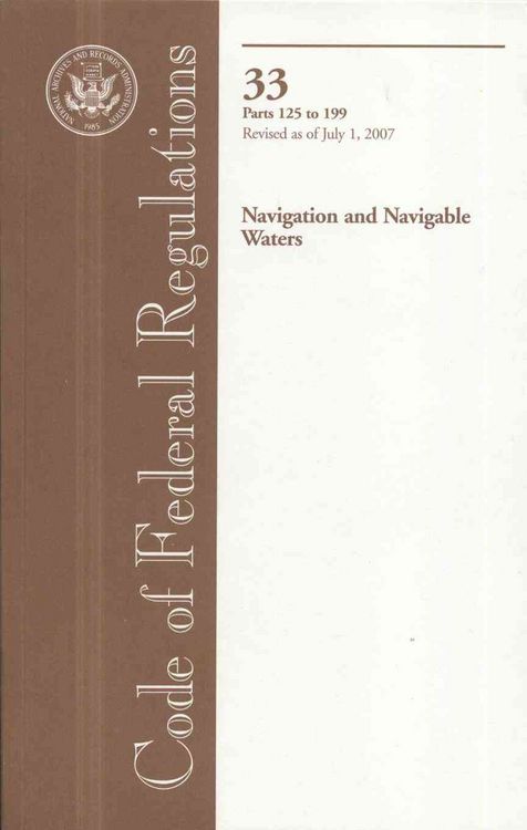 Produktbild: Navigation and Navigable Waters: Parts 125 to 199