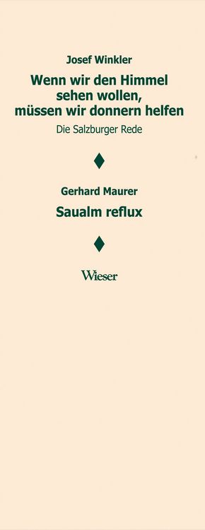Produktbild: Wenn wir den Himmel sehen wollen, m&uuml;ssen wir donnern helfen. Salzburger Rede / Saualm reflux