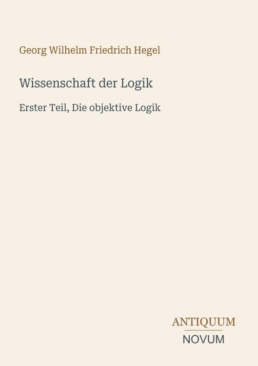 Produktbild: Wissenschaft der Logik