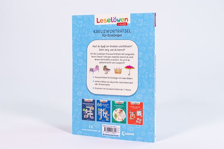 Produktbild: Lesel&ouml;wen Kreuzwortr&auml;tsel f&uuml;r Einsteiger - 1. Klasse (Himmelblau)