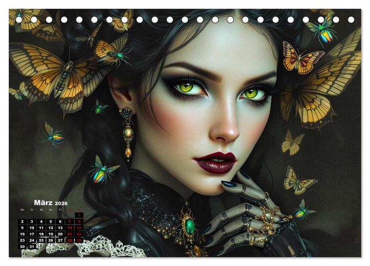 Produktbild: Goth Fantasie (Tischkalender 2026 DIN A5 quer), CALVENDO Monatskalender