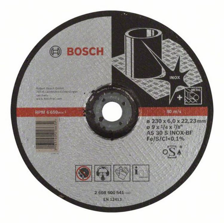 Produktbild: Bosch Accessories 2608600541 Schruppscheibe gekr&ouml;pft 230mm 1 St. Stahl