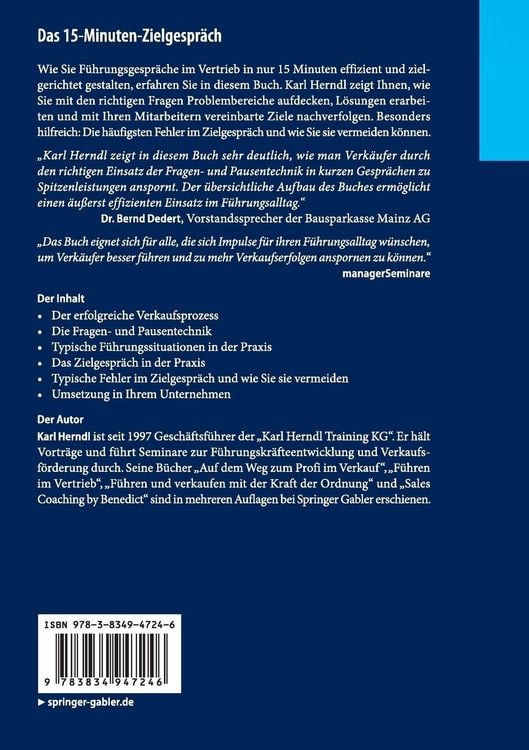 Produktbild: Das 15-Minuten-Zielgespr&auml;ch